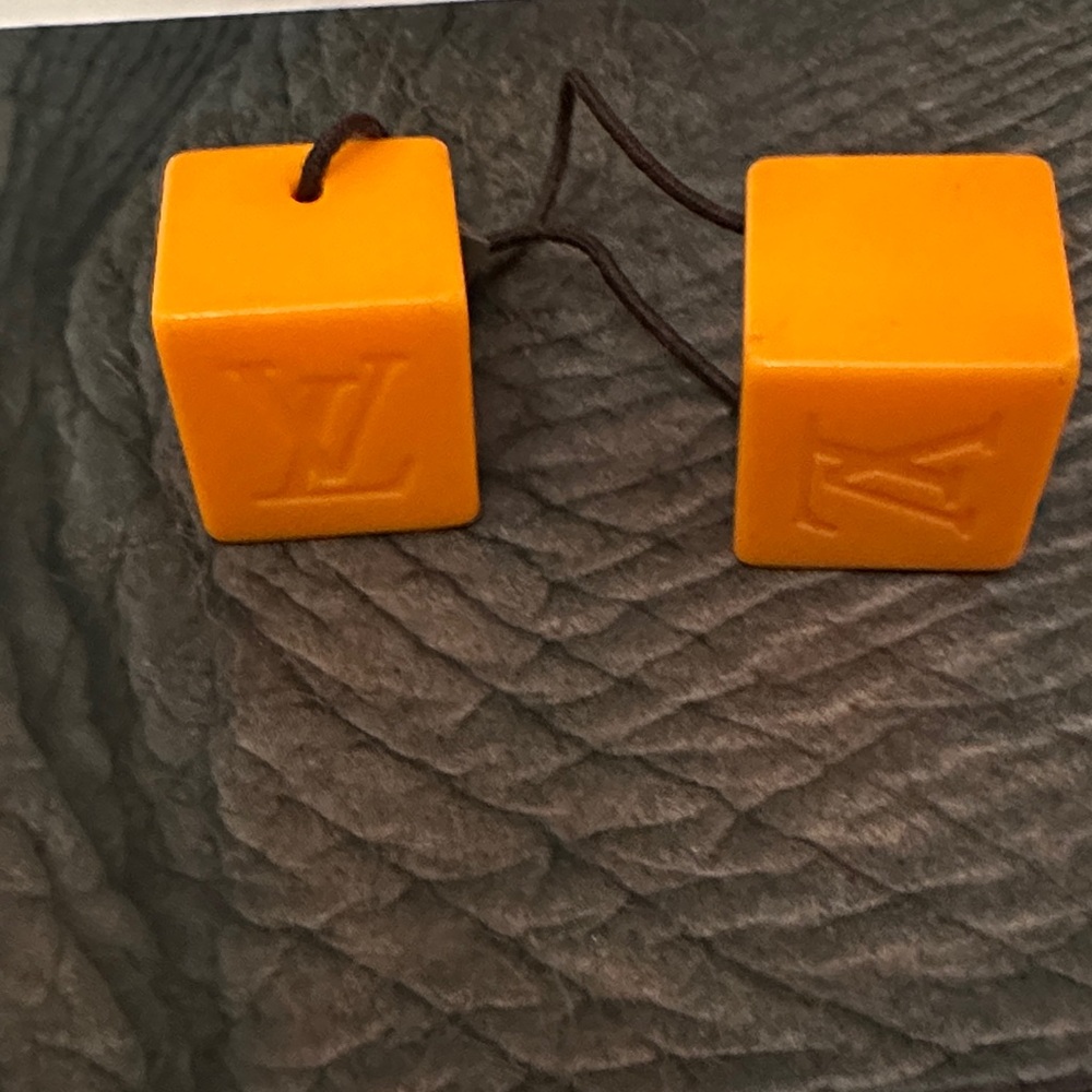 Louis Vuitton Vibrant Orange Cube Charms